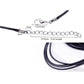 Finished necklace black Leather