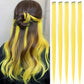 Hair extensions färgade slingor