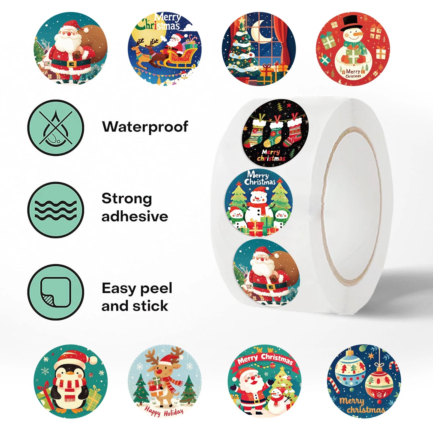 Sticker roll Christmas motif