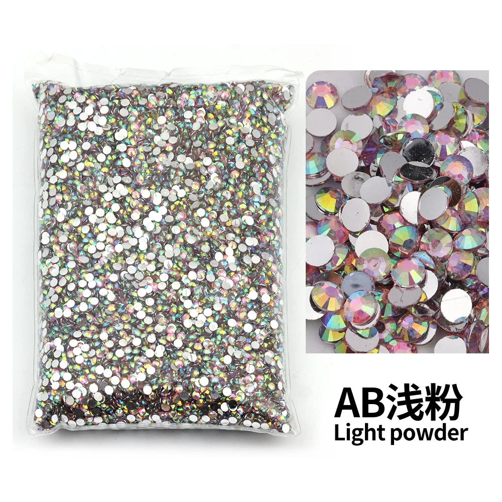 Strass stenar Resin Ljusrosa Multicolor