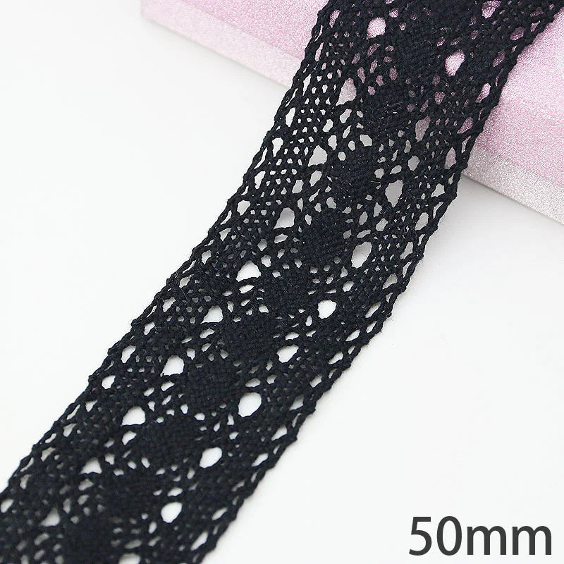 5 Meters black lace ribbon 