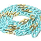 Large plastic chain Turquoise