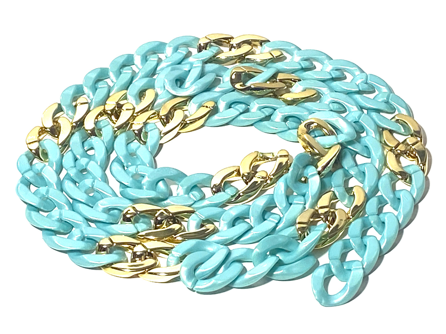 Large plastic chain Turquoise