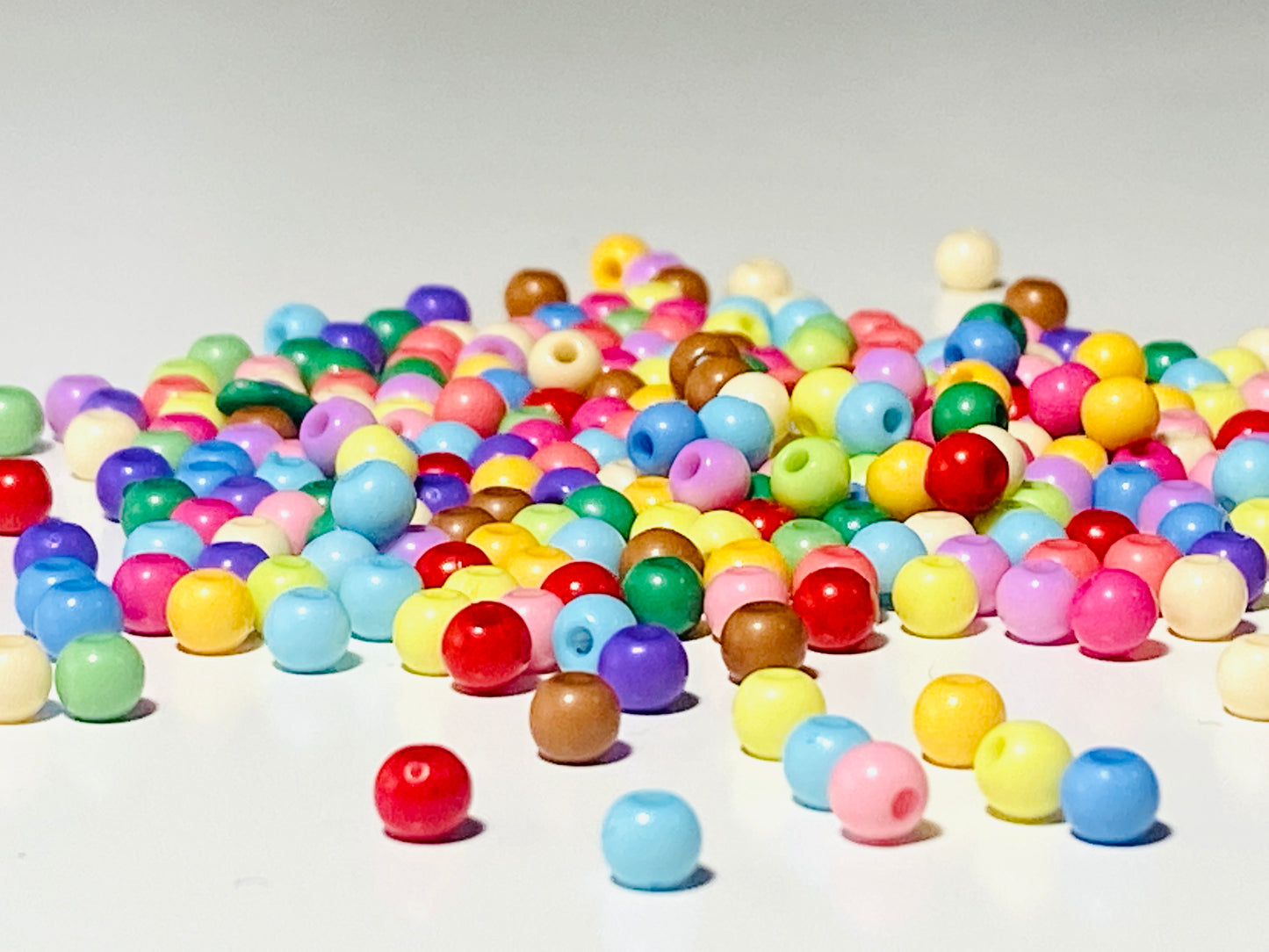 Acrylic beads small round mix