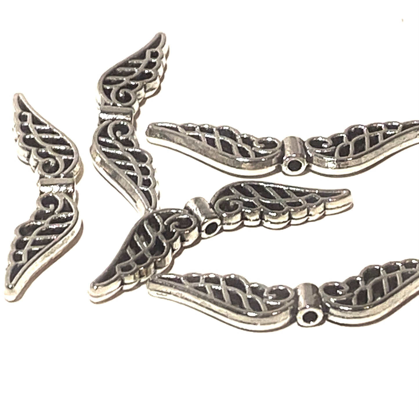 Links with angel wings silver