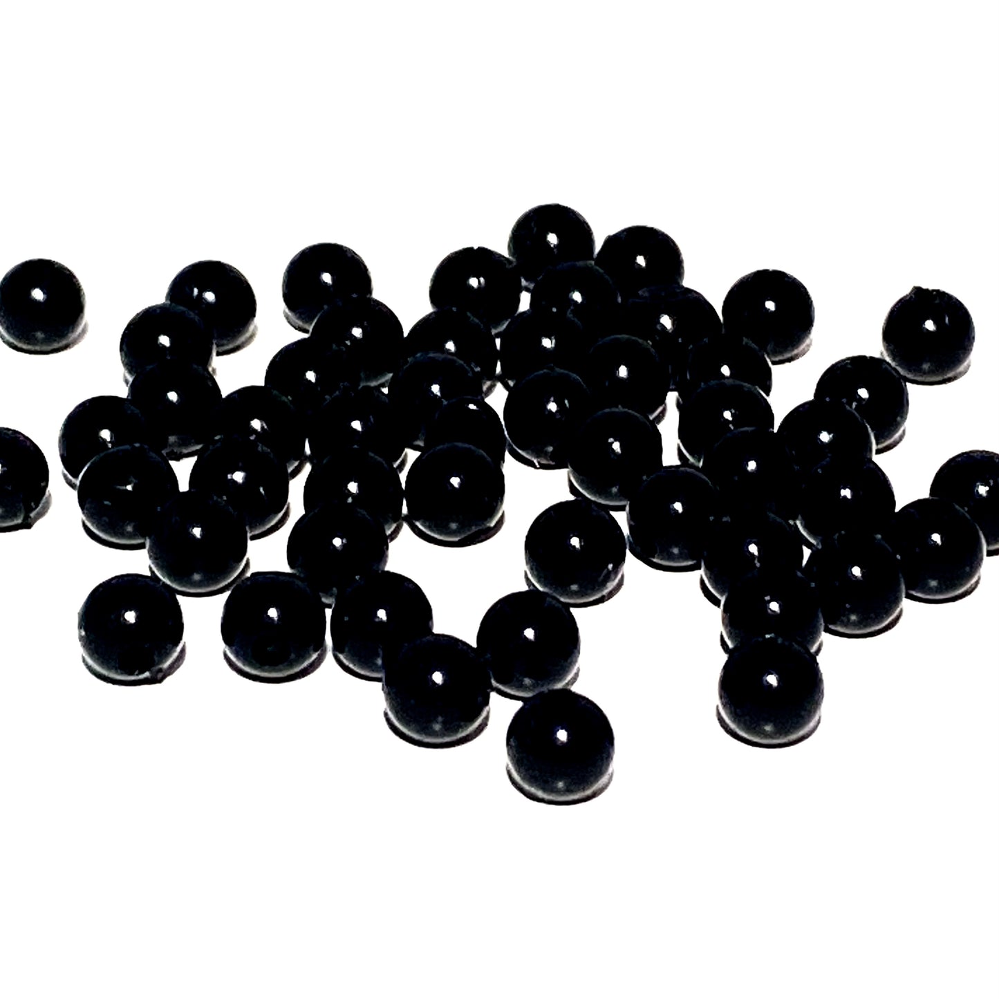 Acrylic beads small black