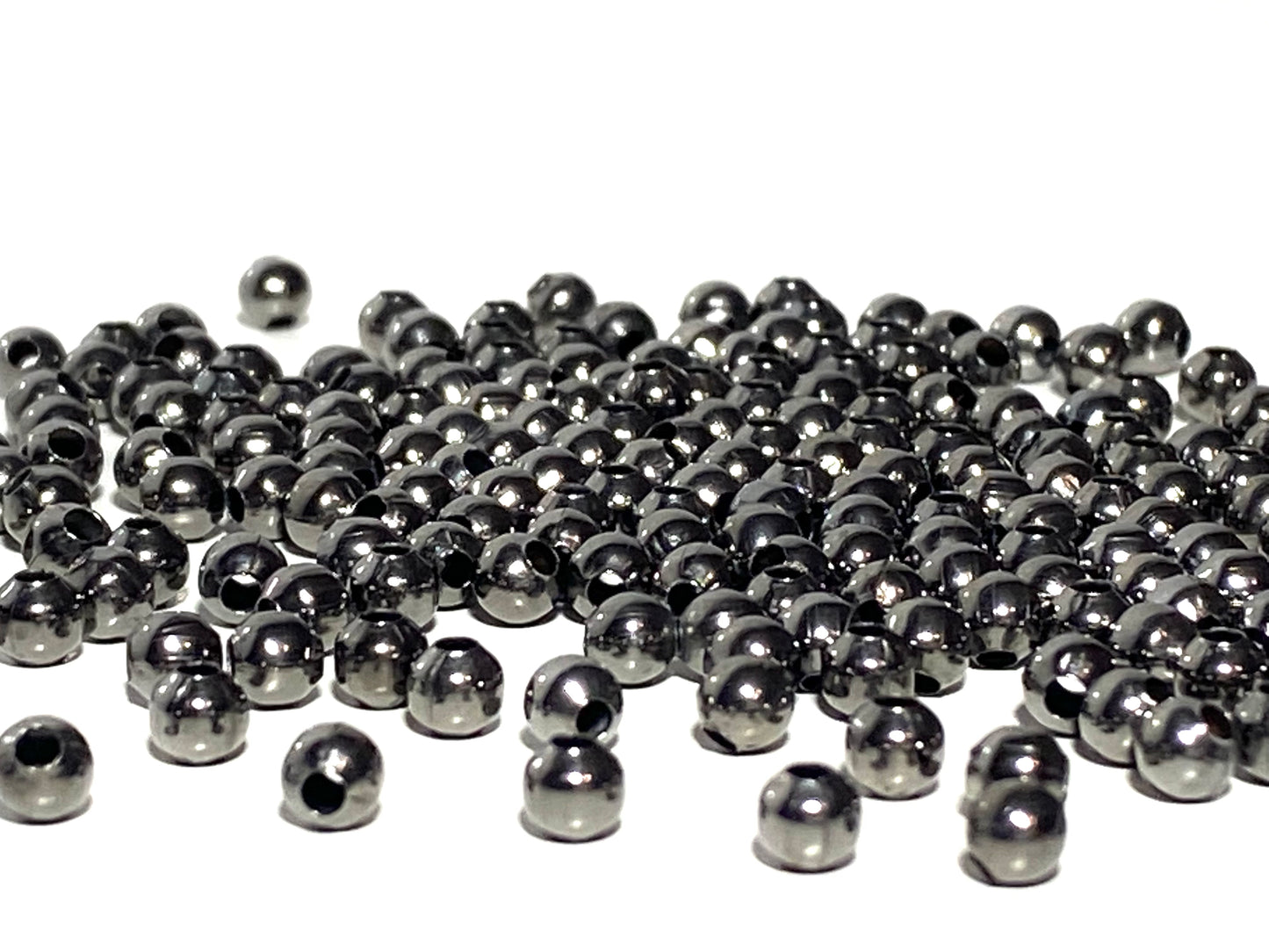 Plastic beads Gunmetal